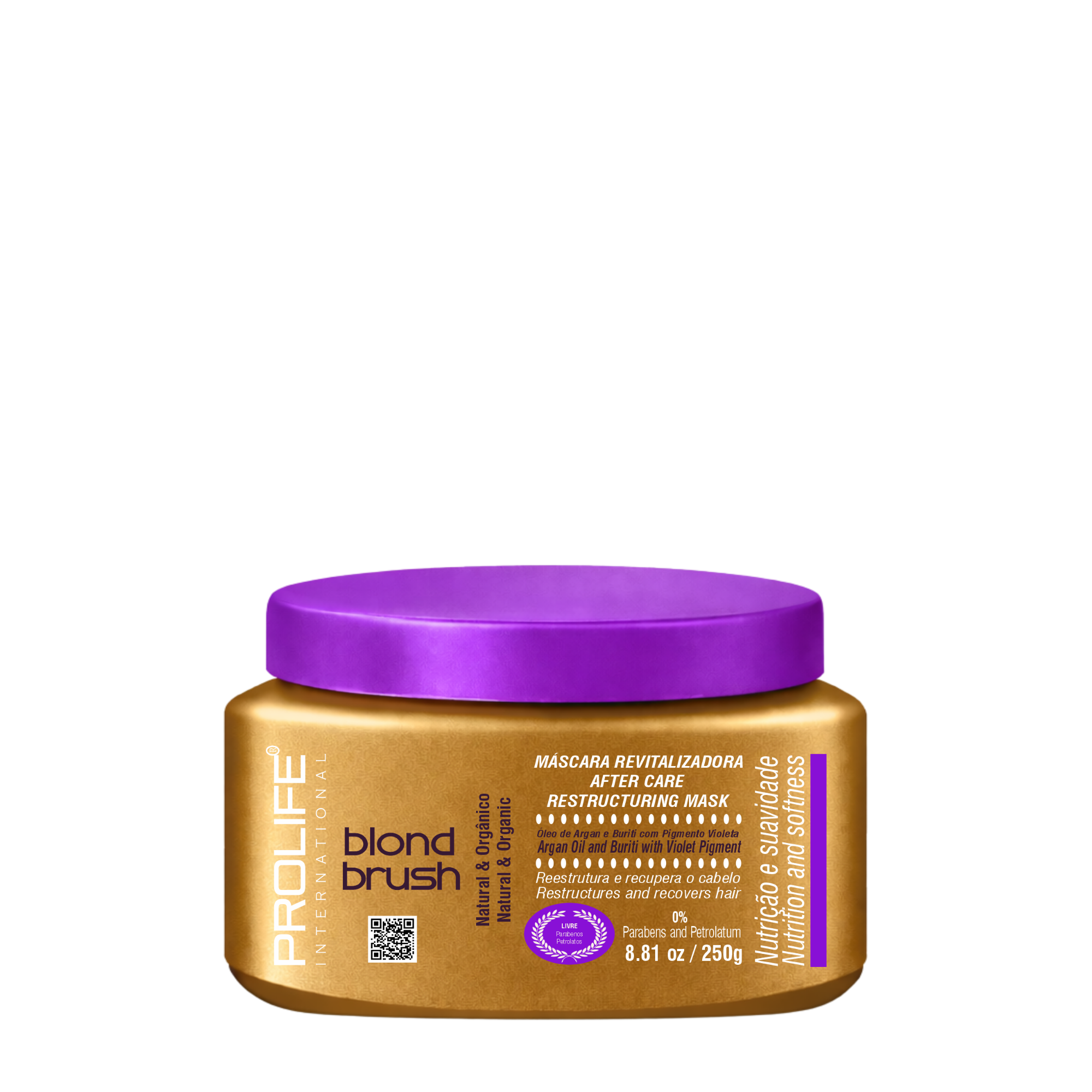 MASCARA  REVITALIZAÇÃO VIOLETA AFTER CARE  BLOND BRUSH 250G