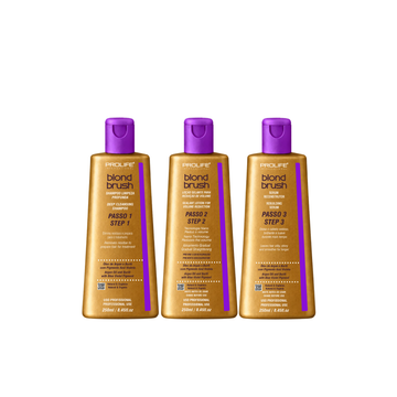 Progressiva Violeta Blond Brush Prolife Kit 3 Passos 750ml
