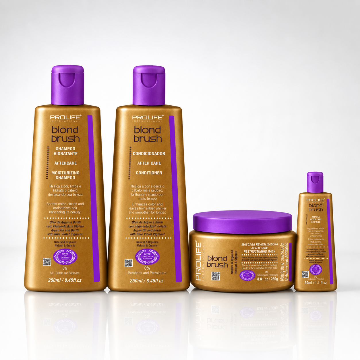 KIT PROGRESSIVA VIOLETA BLOND BRUSH CABELOS ESCUROS
