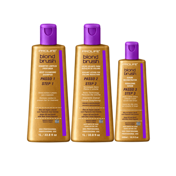 Progressiva Matizadora Blond Brush Prolife Kit 3 Passos 2,5l
