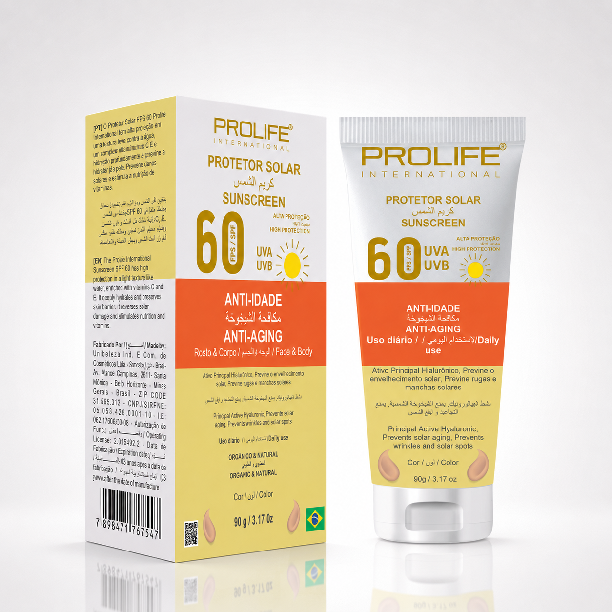 Protetor Solar FPS 60 Branco 90 mL