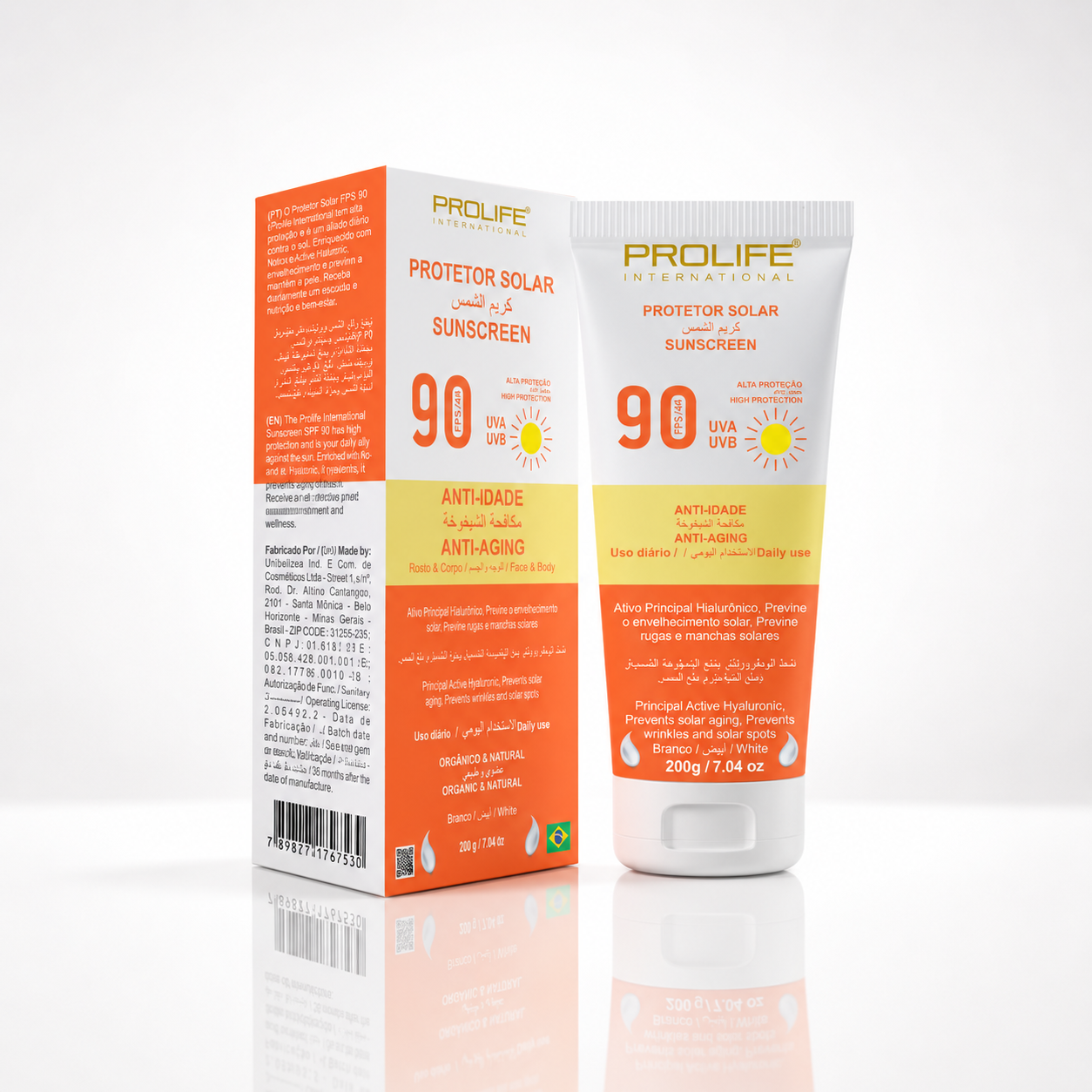 Protetor Solar FPS 90 Branco 200 mL