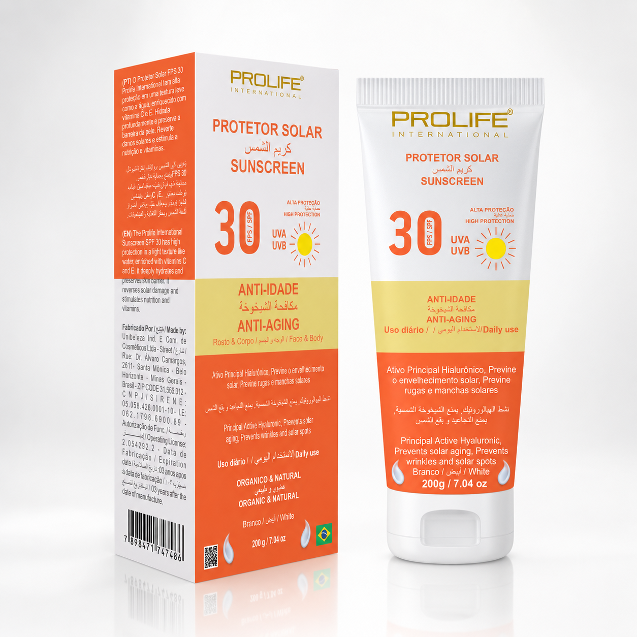PROTETOR SOLAR FPS 30 BRANCO 200ML